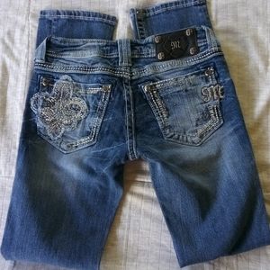 Miss Me jeans straight leg waist 26 inseam 31